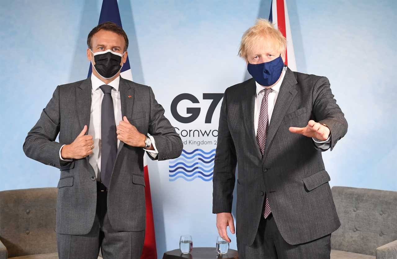 Boris Johnson teased Emmanuel Macron at G7 about France’s dire record winning battles against the British Navy