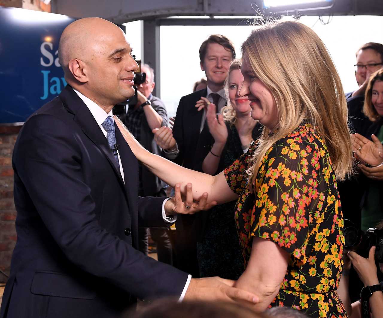 Sajid Javid and wife Laura at his leadership bid launch event on June 12