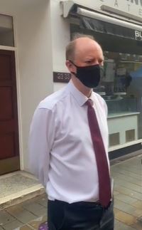 Stupid yobs film themselves grabbing and pushing Chris Whitty in distressing scenes as top medic tries to get away