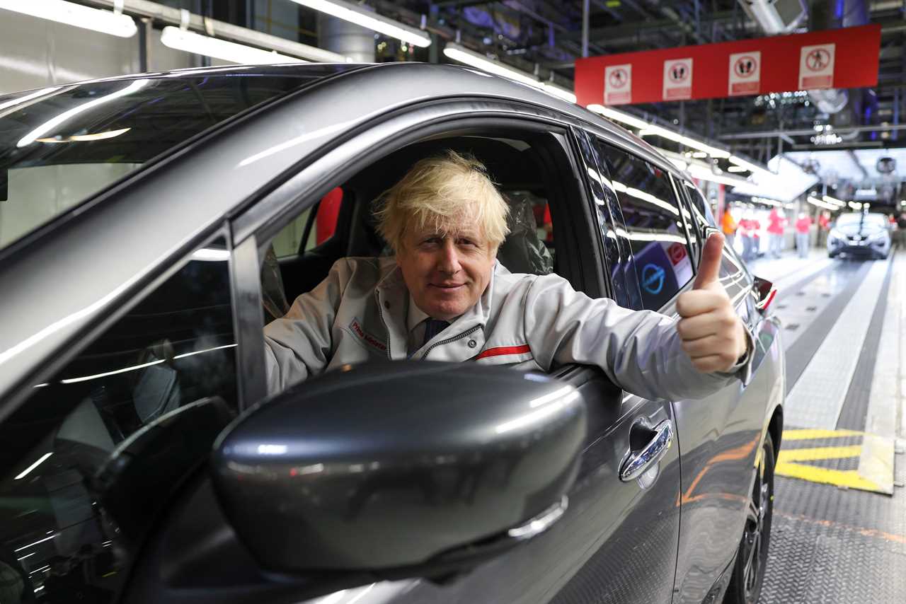 Boris Johnson hails jobs bonanza after Nissan’s £1billion electric car deal