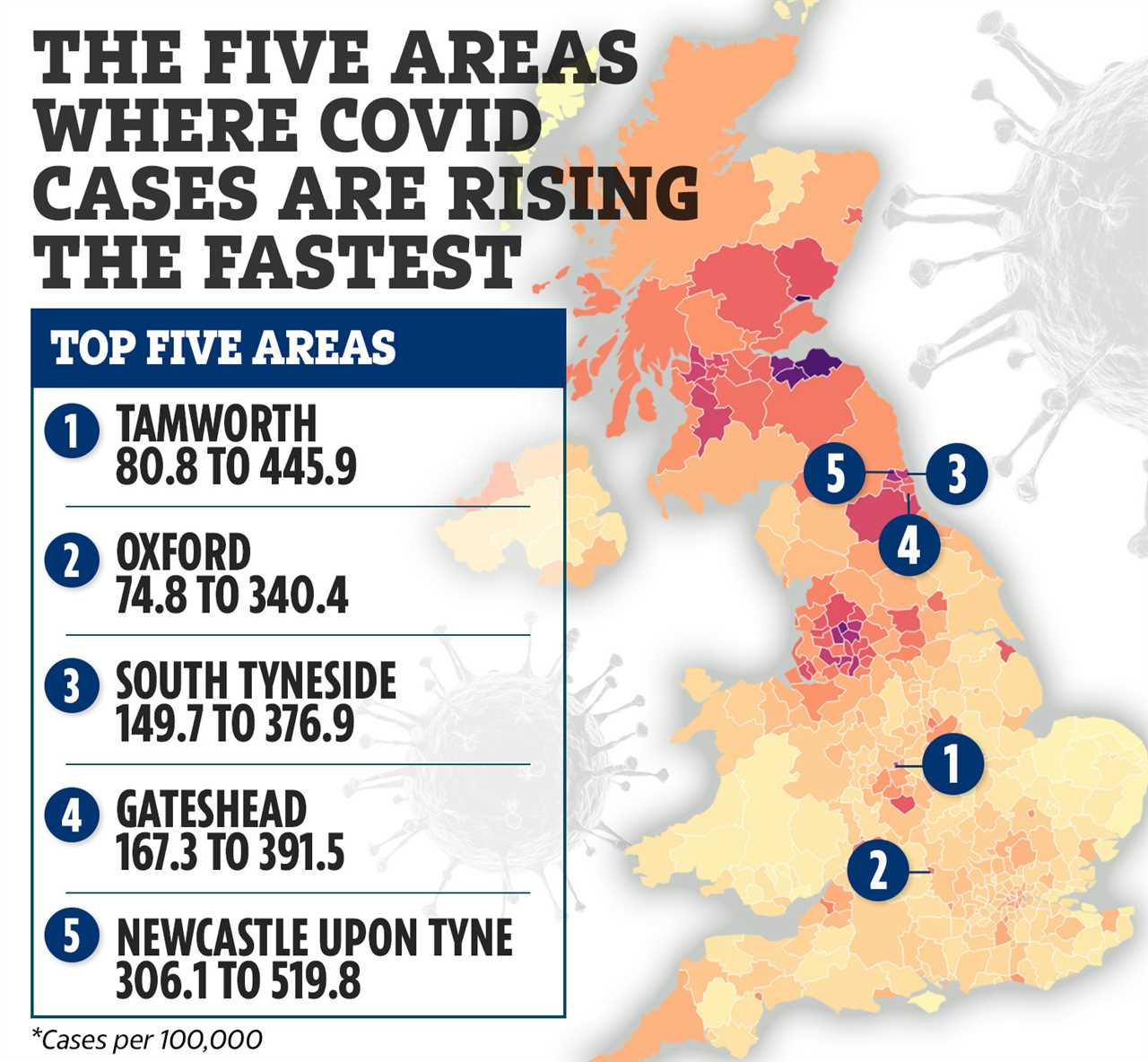 New North East Covid hotspot emerges – is your home on the list?