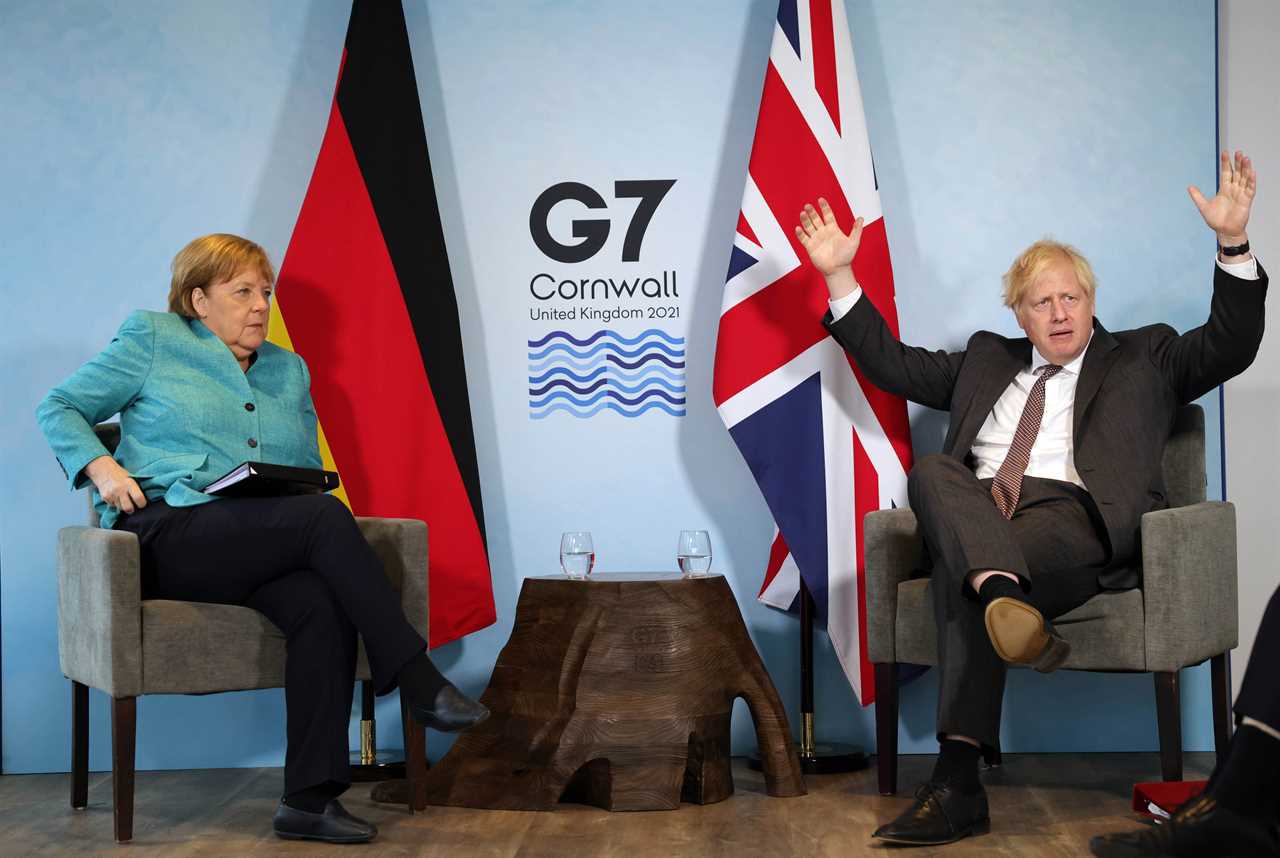 Boris Johnson and Angela Merkel to hold press conference TODAY before German Chancellor meets Queen