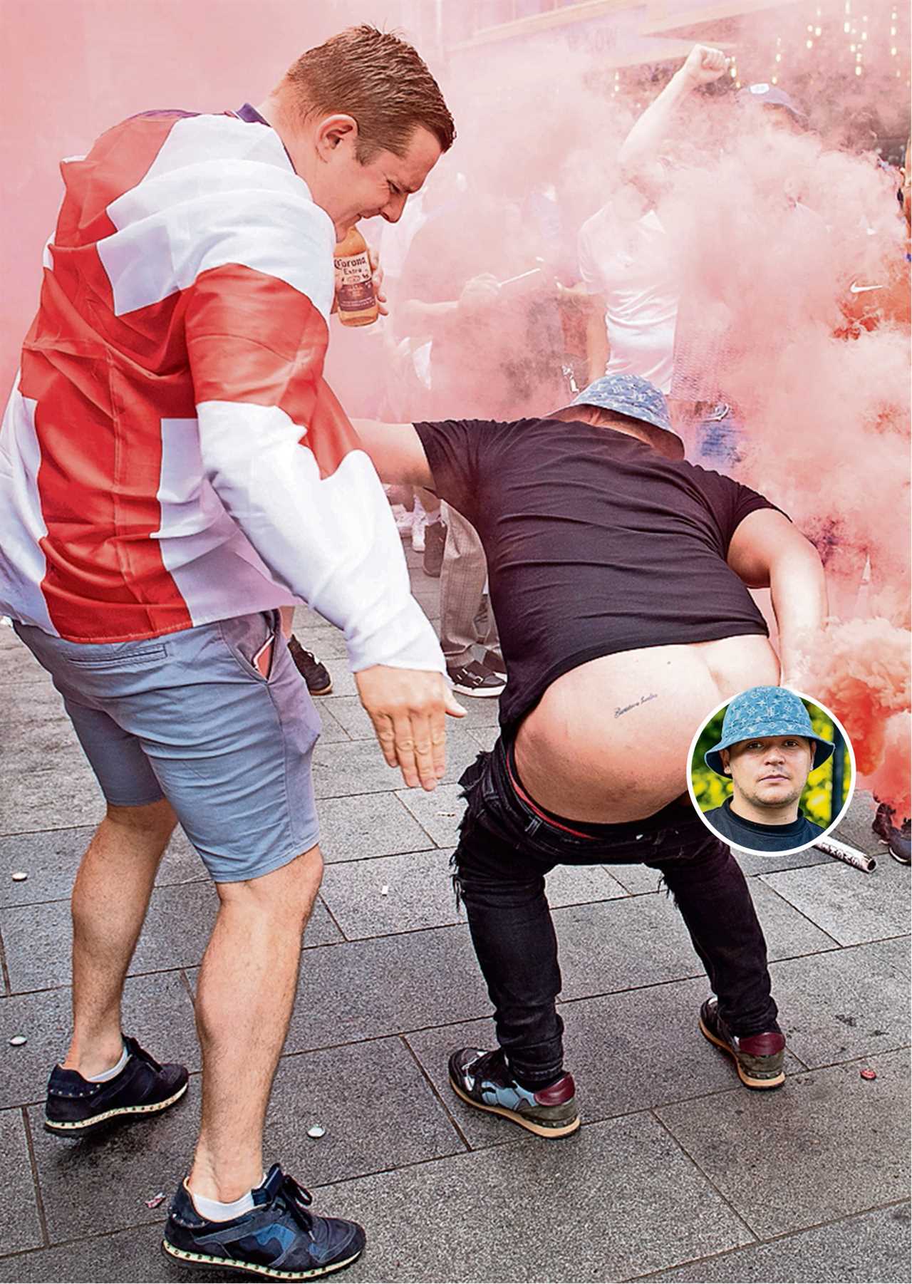 Boris Johnson slams yob filmed with lit flare between his buttocks after drink and drugs bender ahead of Euro 2020 final