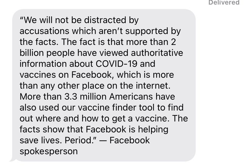 Facebook says Biden is ‘looking for a scapegoat’ for missed vaccine goal after president accuses it of ‘killing people’