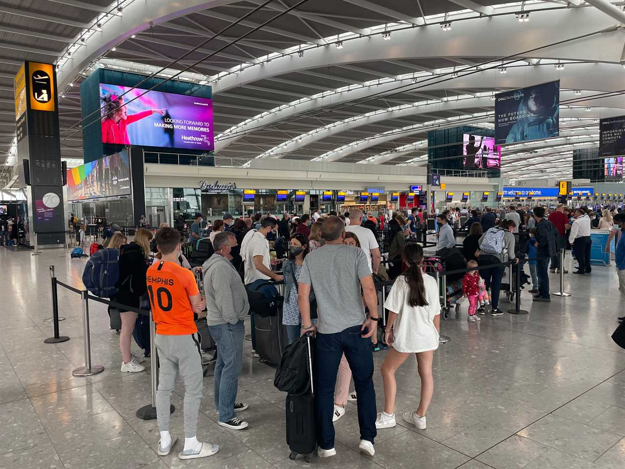 Heathrow holidaymakers queue for ‘three HOURS’ as ‘e-gates break down’ on airport’s busiest weekend of the year