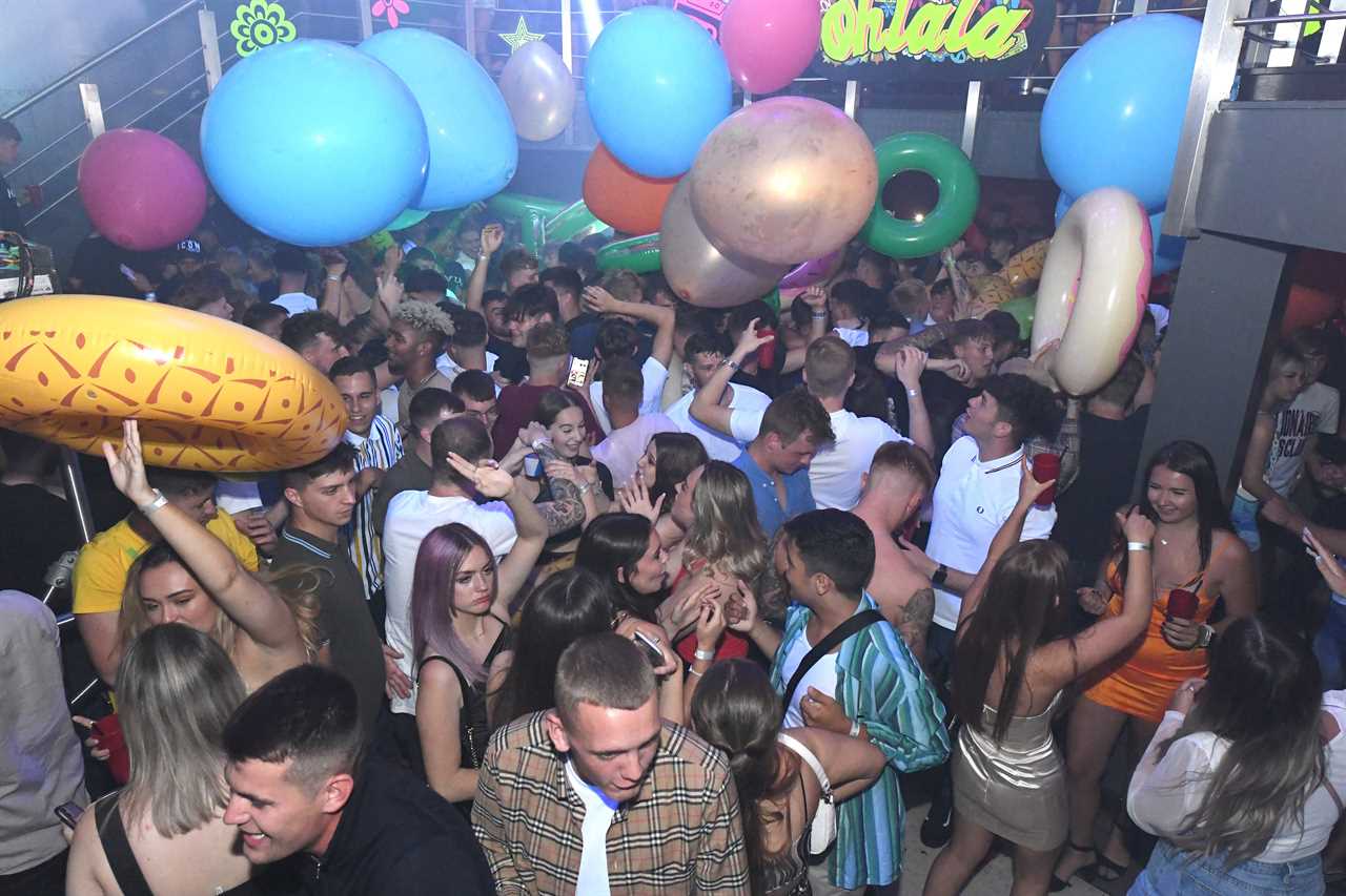 Boozy Brits don fancy dress as thousands hit bars and nightclubs to celebrate first weekend of freedom