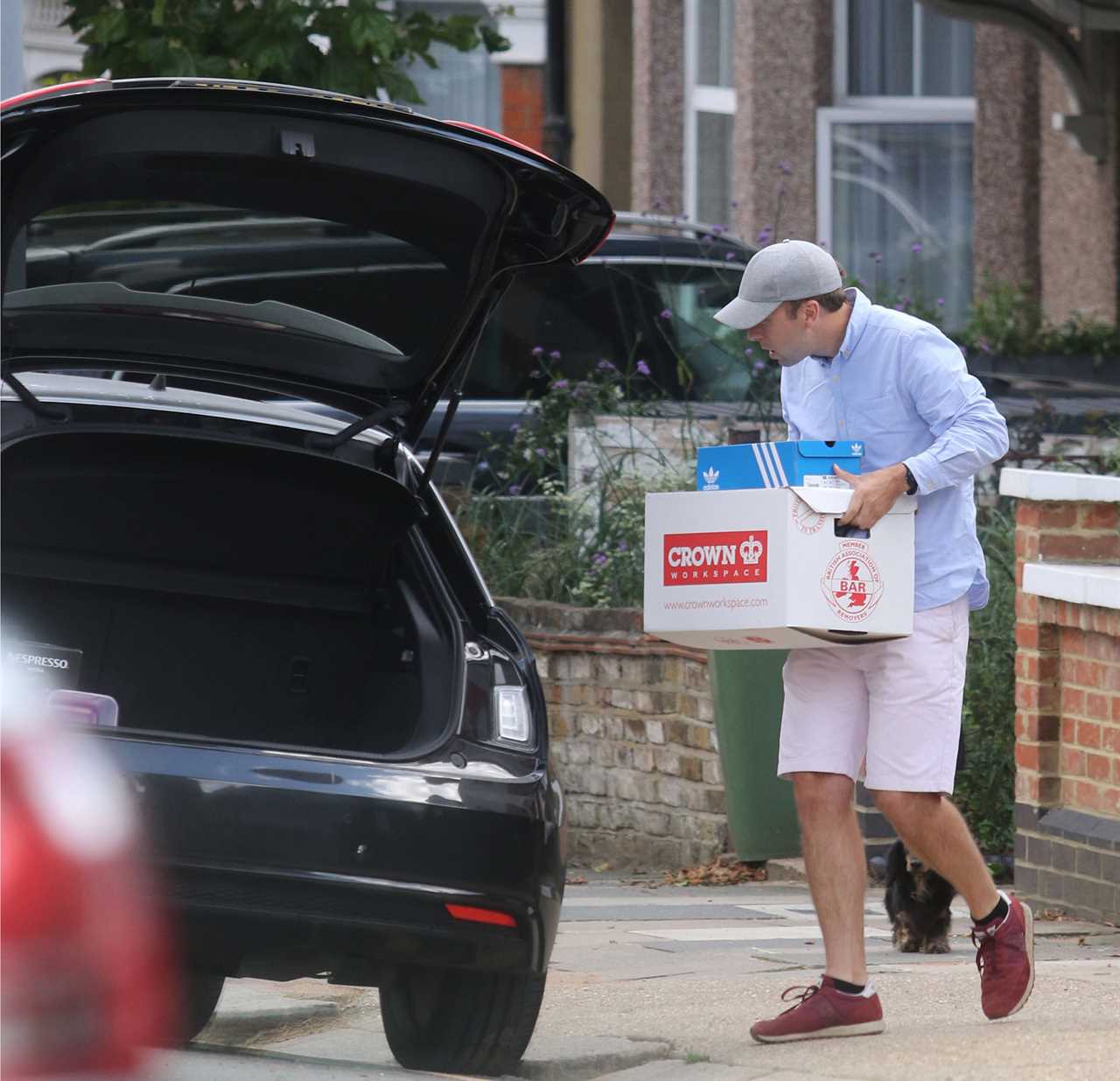 Matt Hancock was spotted packing up his belongings