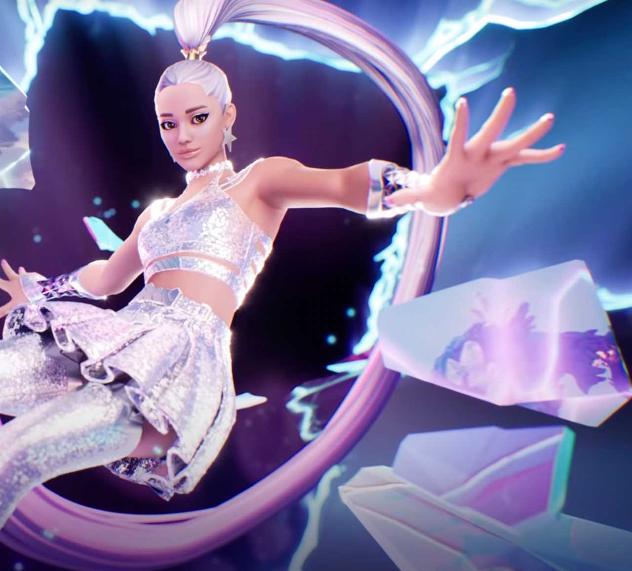 Check out Ariana Grande in FORTNITE as she prepares for virtual concert