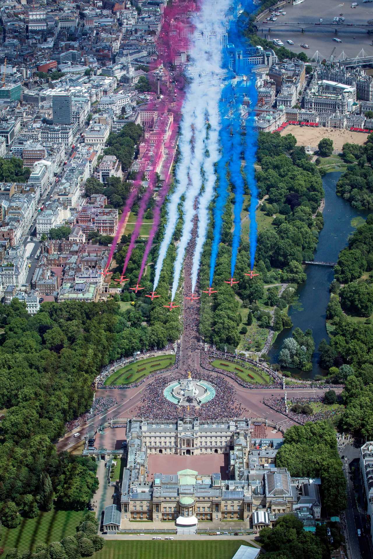 Red Arrows’ red, white and blue smoke trails are going GREEN to save the planet