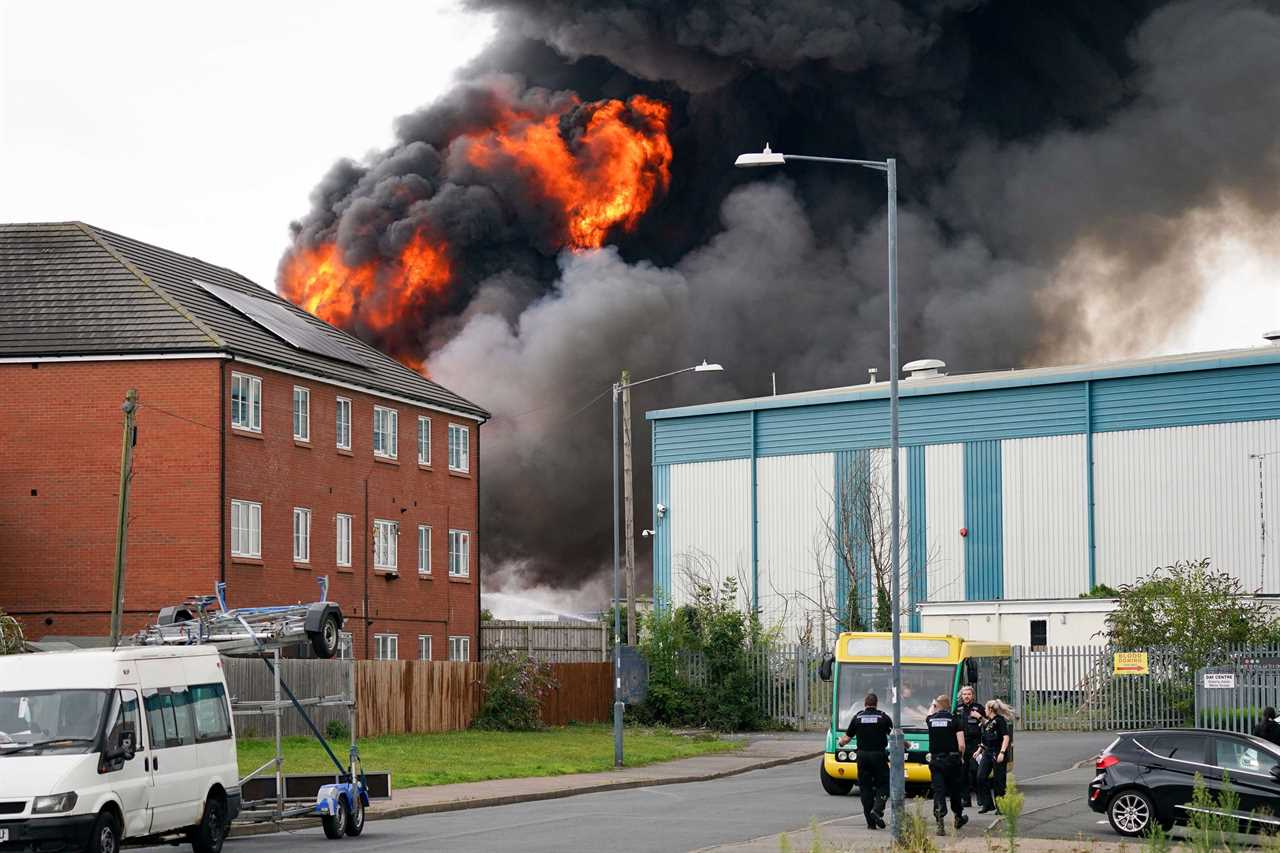 Fears thousands of Covid tests could be delayed as Leamington Spa mega lab evacuated after huge blaze nearby