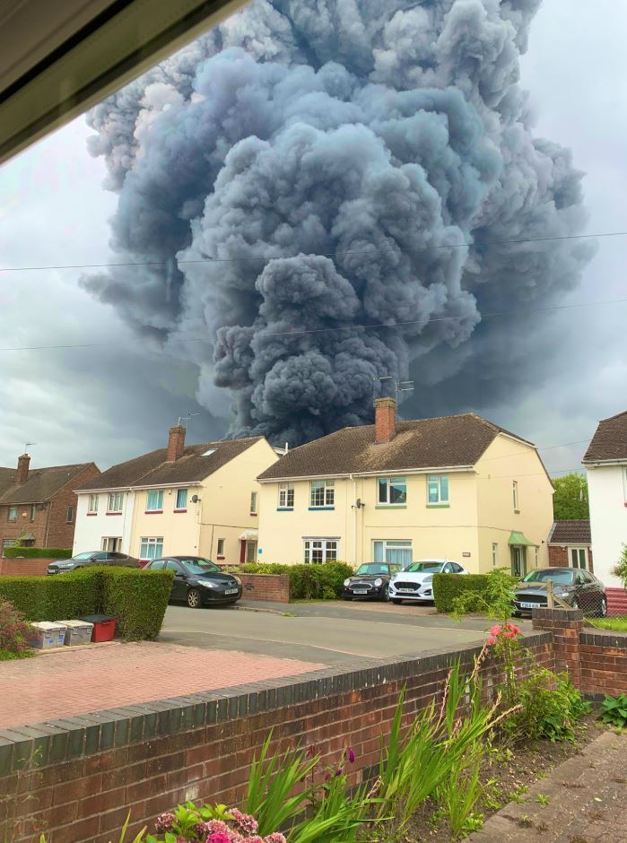 Fears thousands of Covid tests could be delayed as Leamington Spa mega lab evacuated after huge blaze nearby