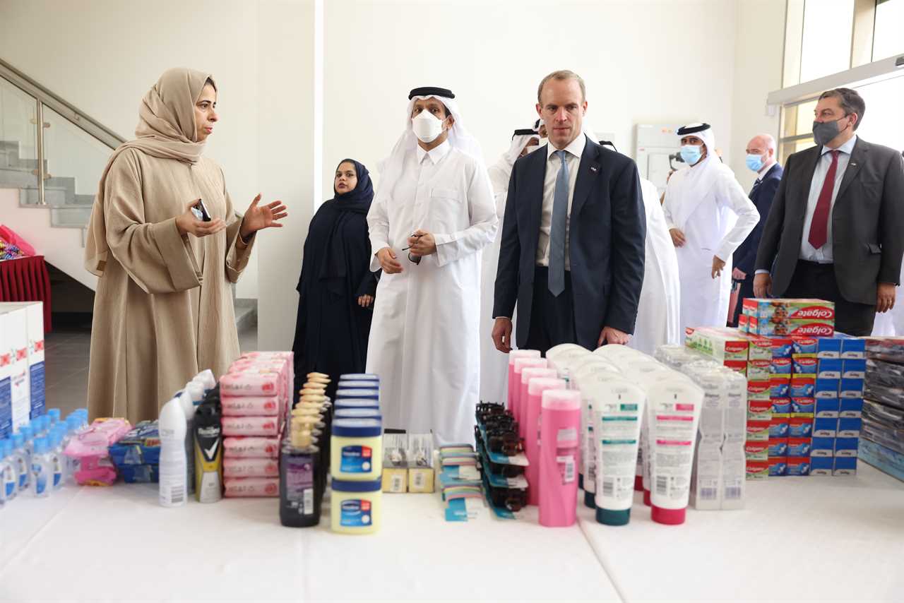 Dominic Raab touches down in Qatar for urgent Afghan talks with PSG-owning Emir