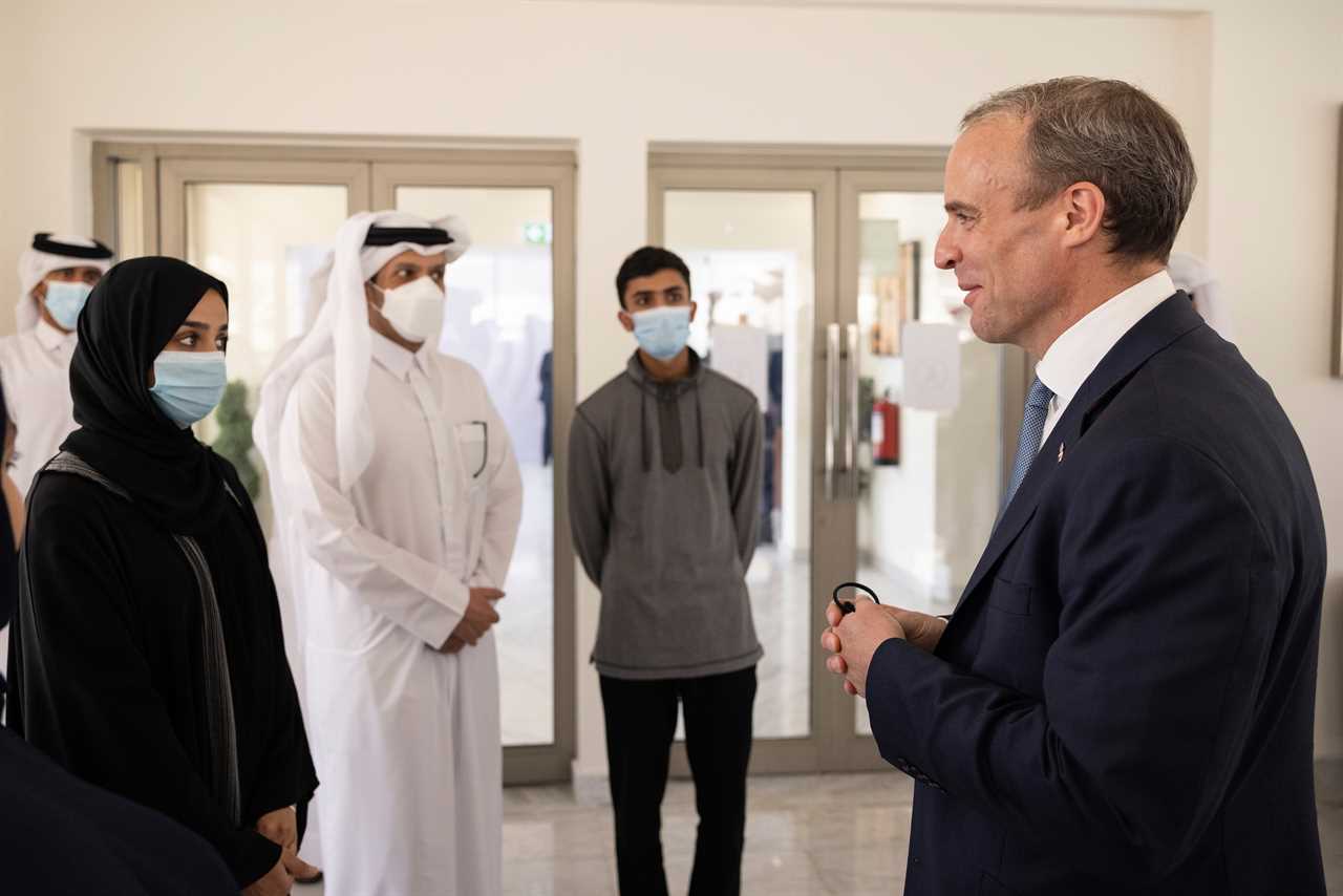 Dominic Raab touches down in Qatar for urgent Afghan talks with PSG-owning Emir