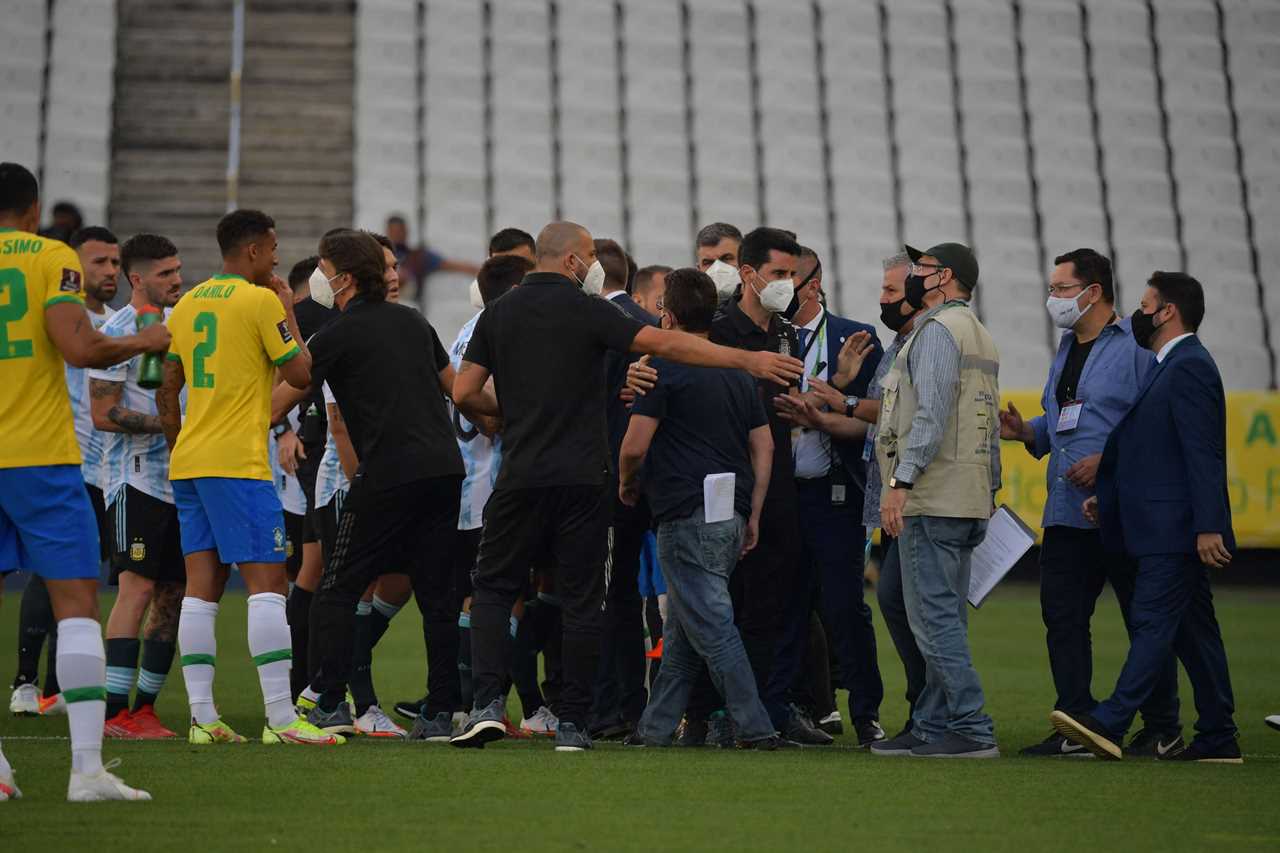 Brazil vs Argentina in Covid-19 chaos as local health chiefs stop game after six minutes to DEPORT Premier League stars