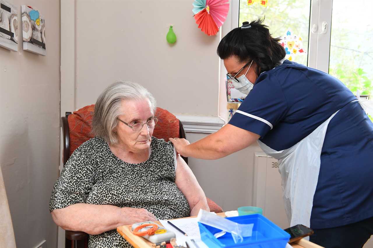 Pensioner, 85, becomes first UK care home resident to have Covid booster as government rolls out third doses to over-50s