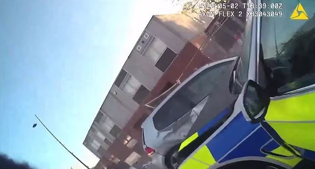 Shocking moment 2 teen robbers rammed by armed cops after 110mph chase – before being SPARED prison