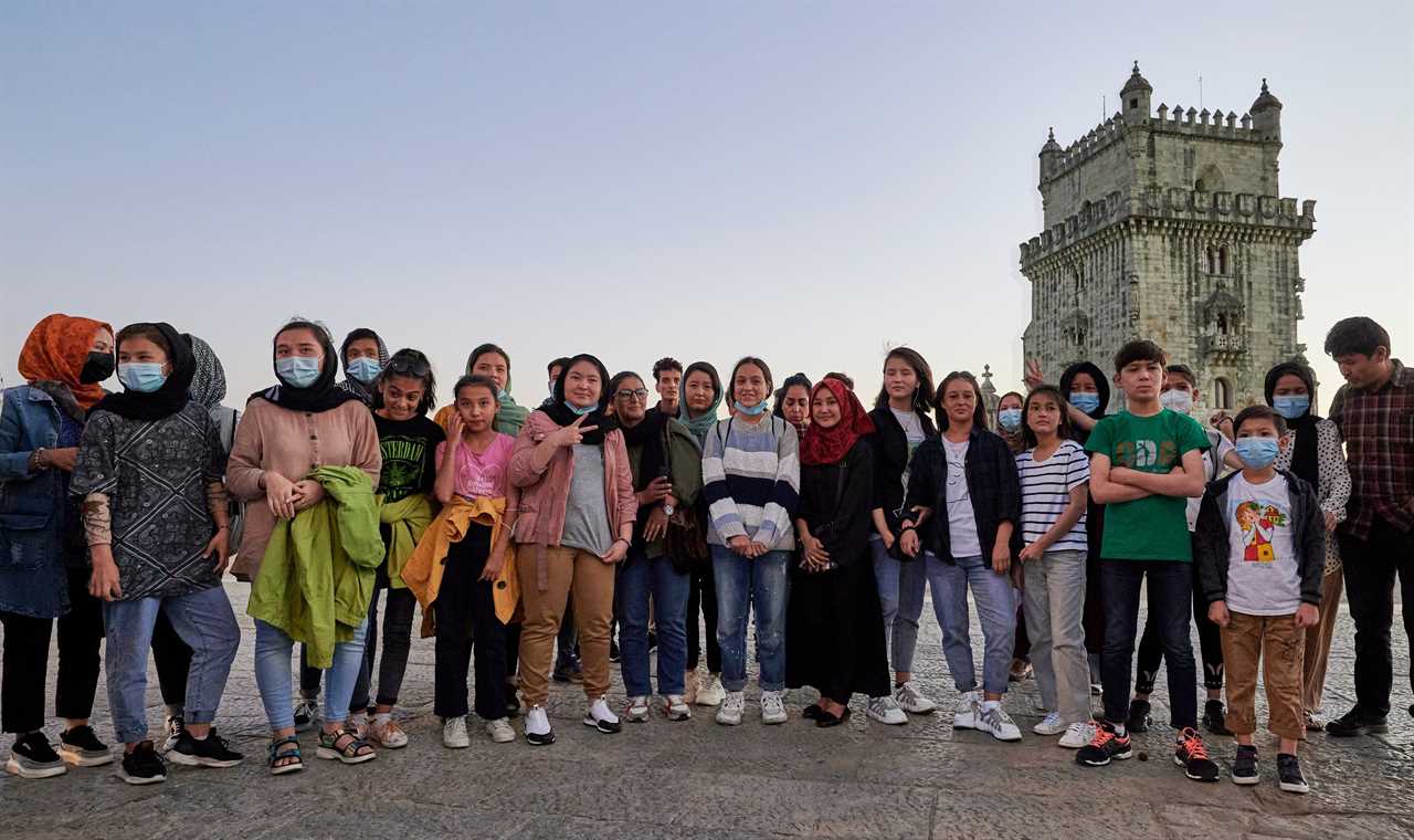 Home Secretary Priti Patel is ‘straining at every sinew’ to get Afghan girls’ football squad to UK