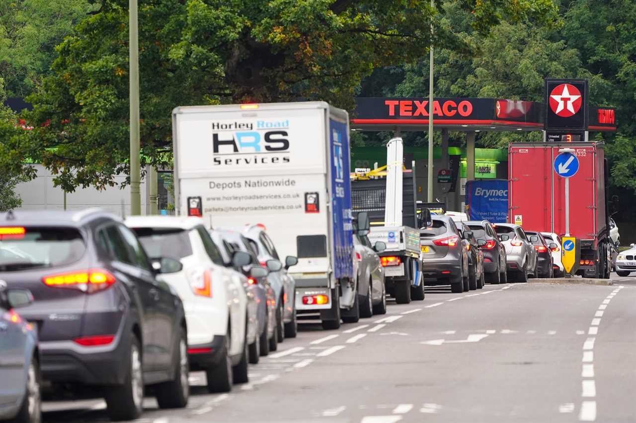 Drivers queue overnight AGAIN for fuel as cops man petrol stations – but gov insists it’s getting better