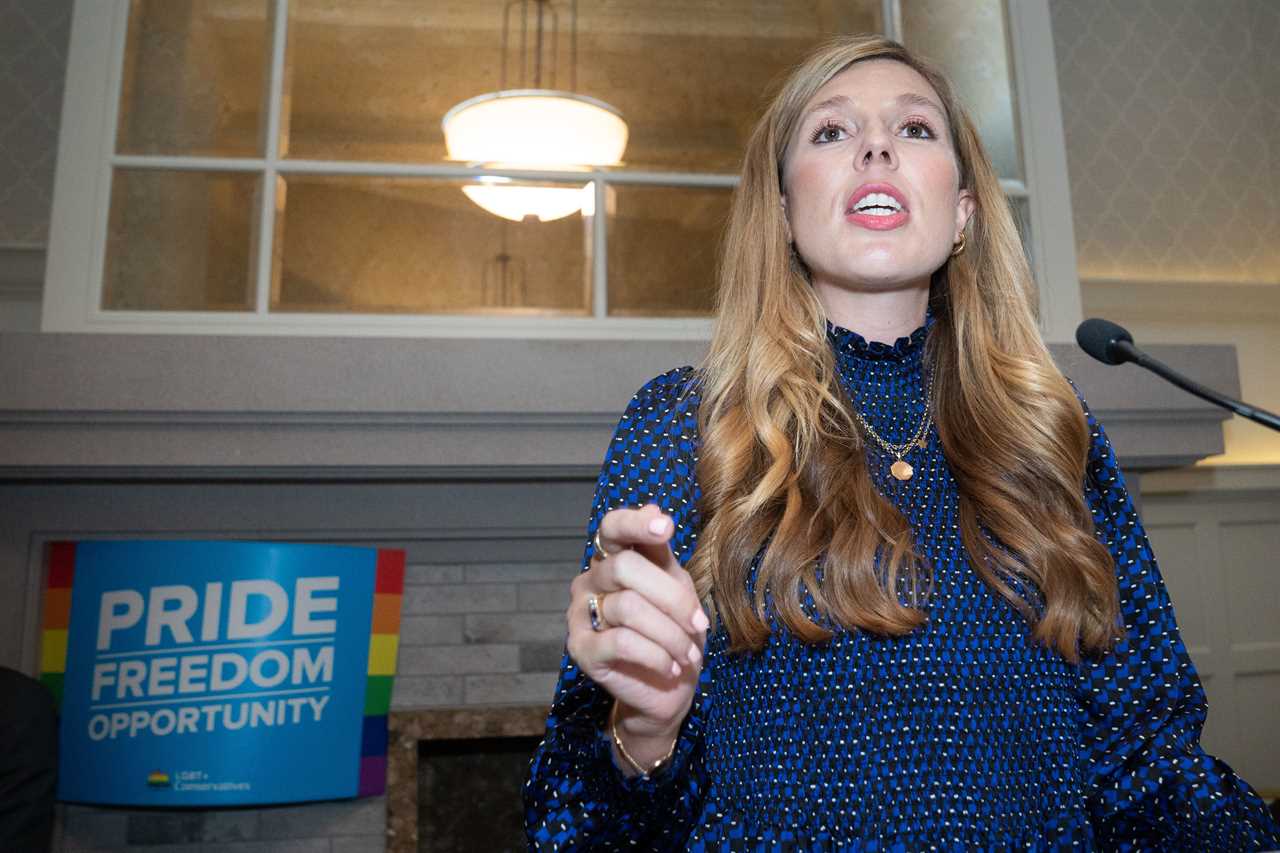Pregnant Carrie Johnson champions gay rights in rare public appearance