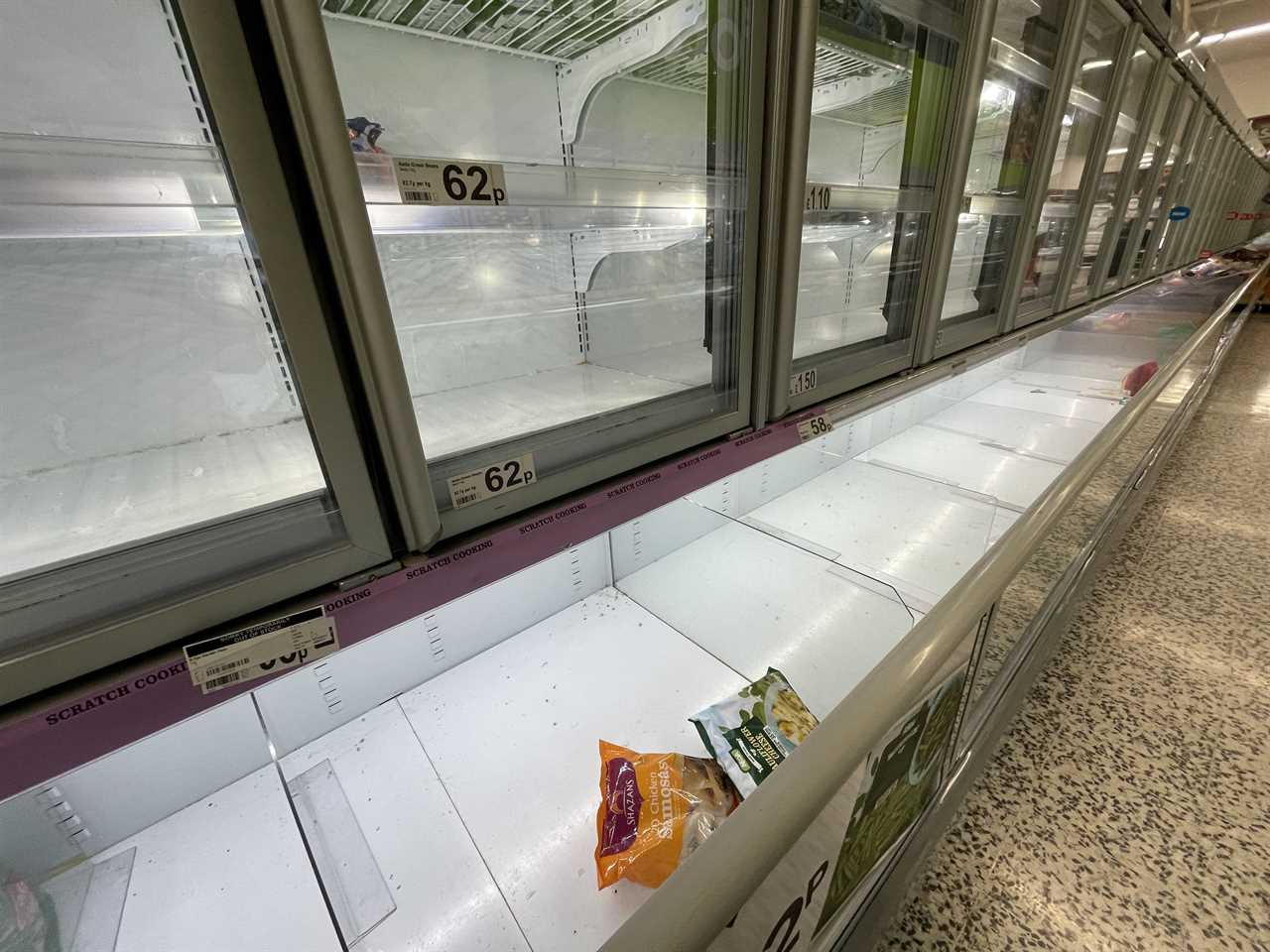 Empty shelves as shoppers told NOT to panic-buy in run-up to Christmas as ministers insist there WILL be plenty of food