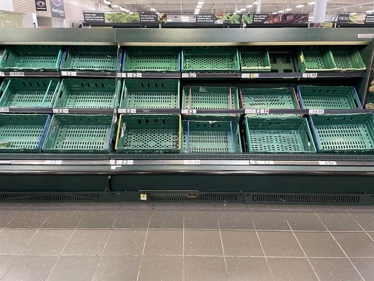 Empty shelves as shoppers told NOT to panic-buy in run-up to Christmas as ministers insist there WILL be plenty of food