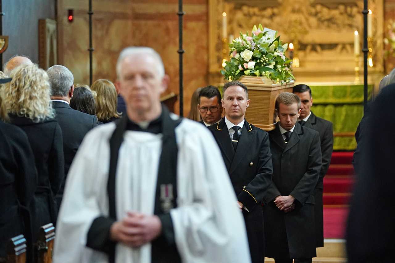 Rishi Sunak and Priti Patel lead mourners at James Brokenshire’s funeral after lung cancer death aged 53