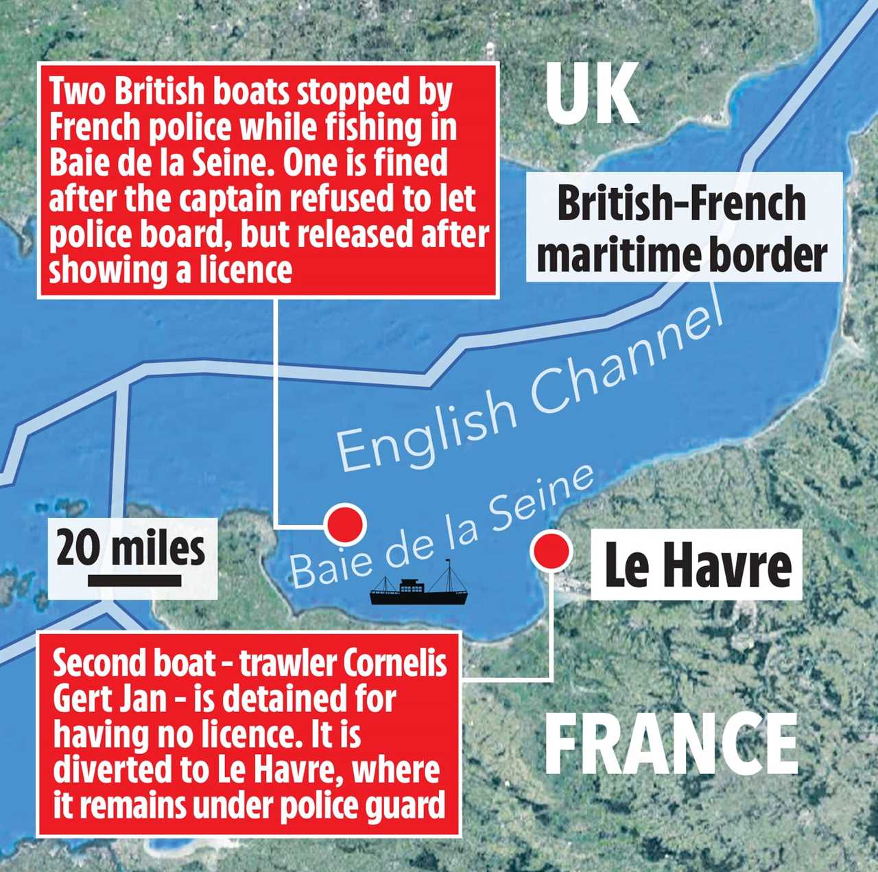 Boris Johnson to haul in French ambassador for dressing down after France seizes UK trawler in Channel