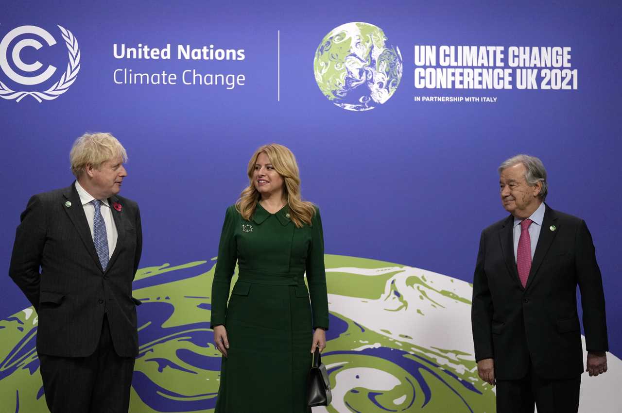 Boris Johnson greets world leaders in Glasgow for COP26 climate summit & urges them to act for their children NOW