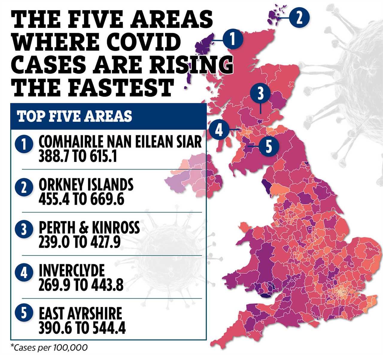 The 53 places where Covid cases are still rising – is yours on the list?