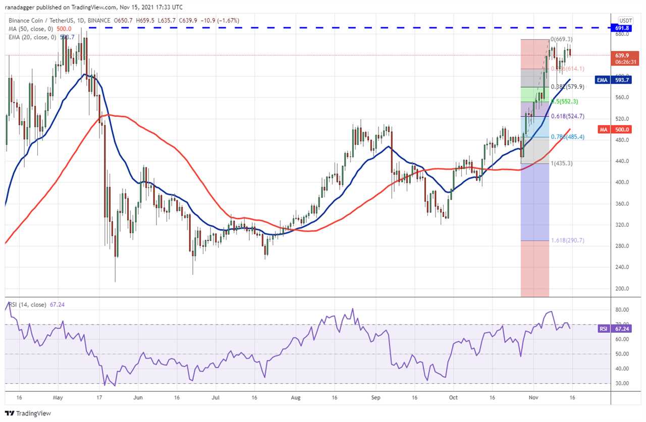 Price analysis 11/15: BTC, ETH, BNB, SOL, ADA, XRP, DOT, DOGE, SHIB, LUNA