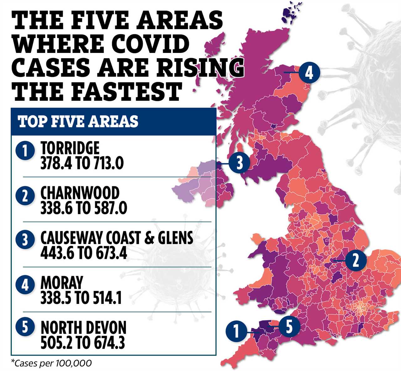 The 177 places where Covid cases are rising – is yours on the list?