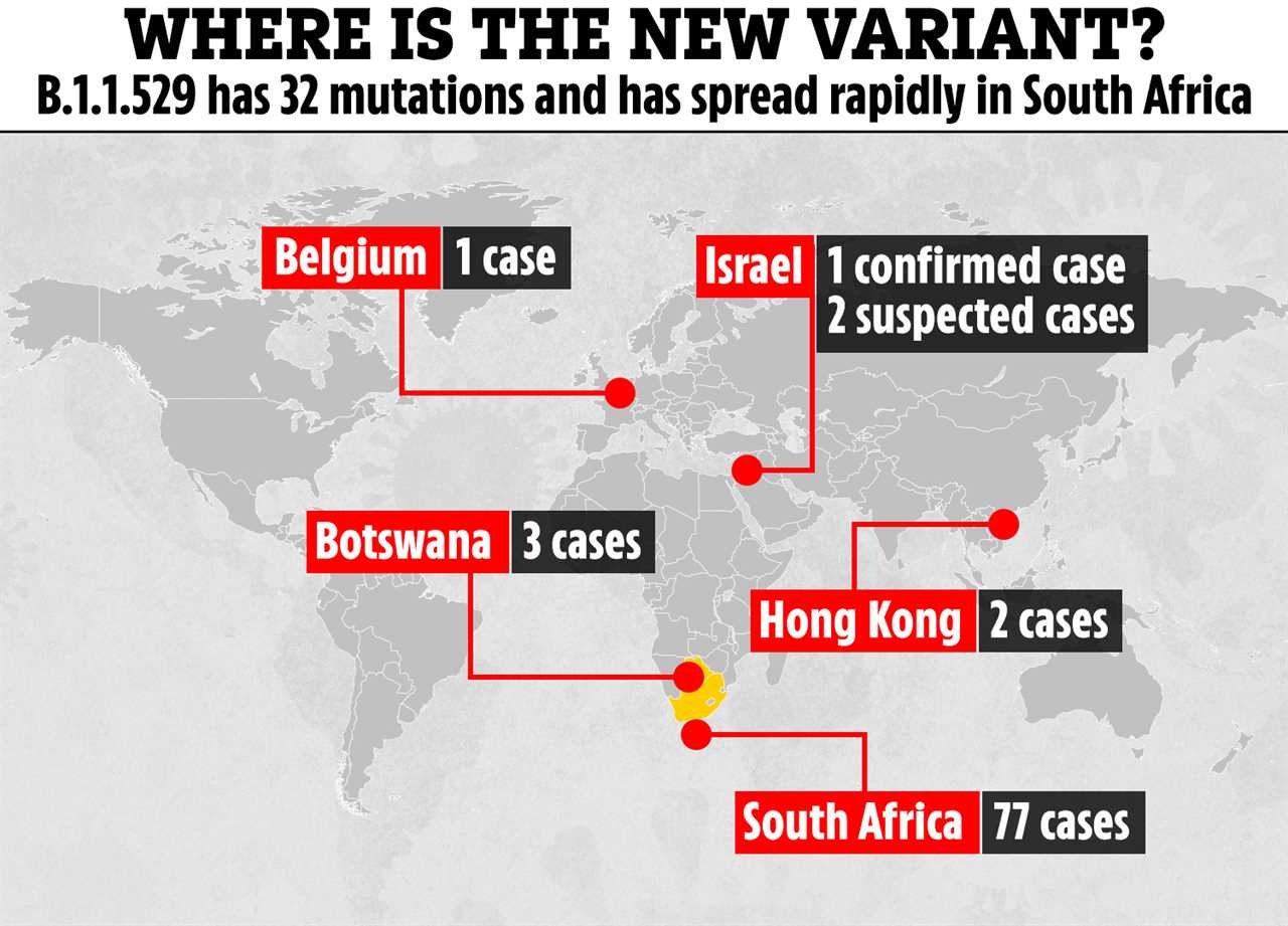 Fears Covid super-strain Omicron is already in UK as 1st case confirmed in Europe & passengers banned from leaving plane