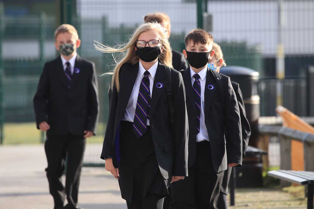 Face masks in schools could be ditched within weeks as Covid cases have peaked