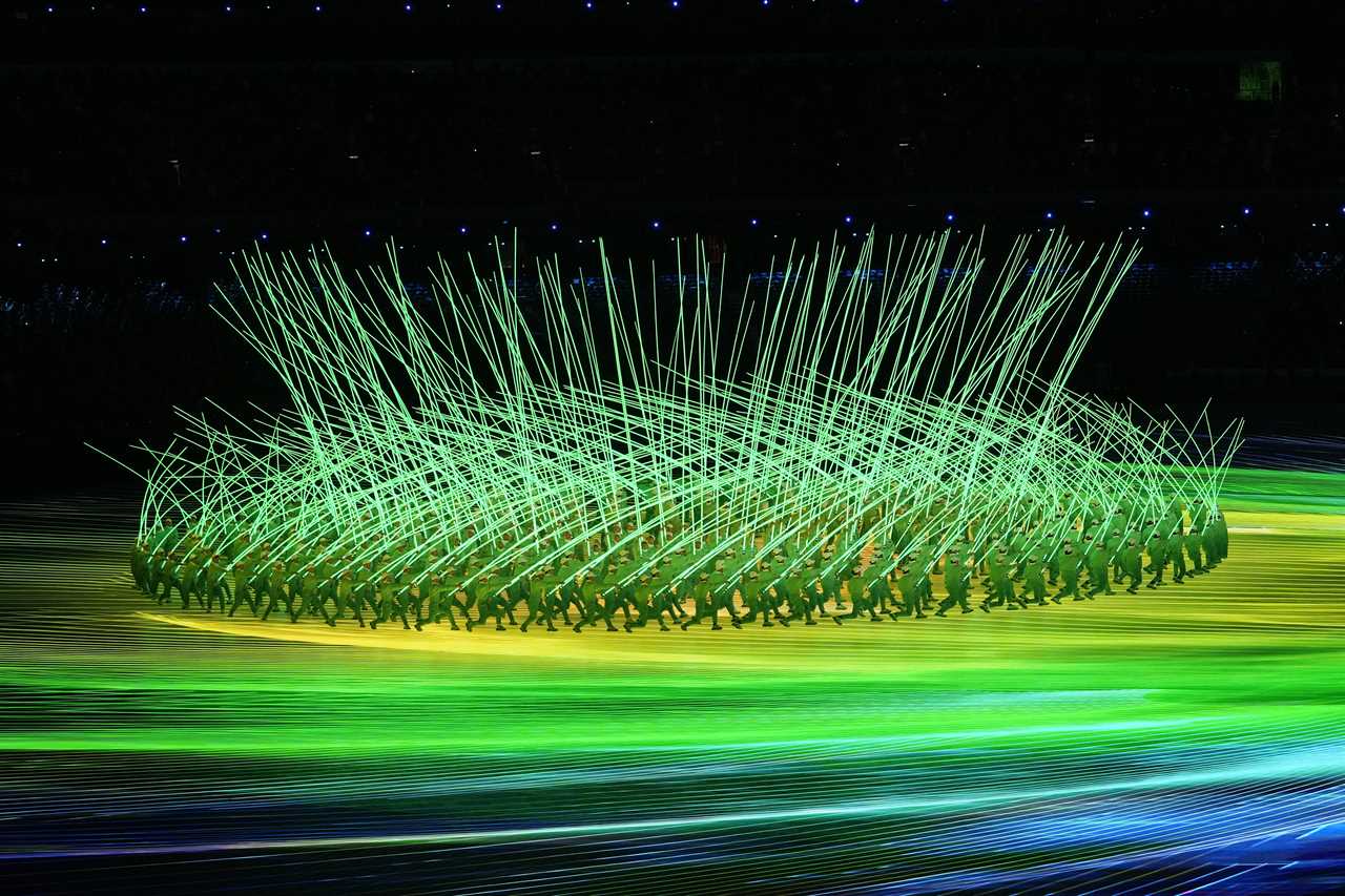 Winter Olympics begin with opening ceremony light show as Team GB stars wrap up warm in freezing Beijing temperatures