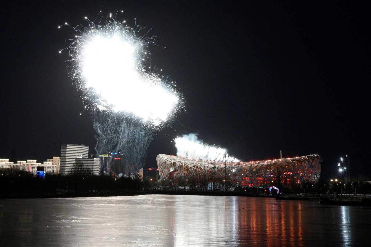 Winter Olympics begin with opening ceremony light show as Team GB stars wrap up warm in freezing Beijing temperatures