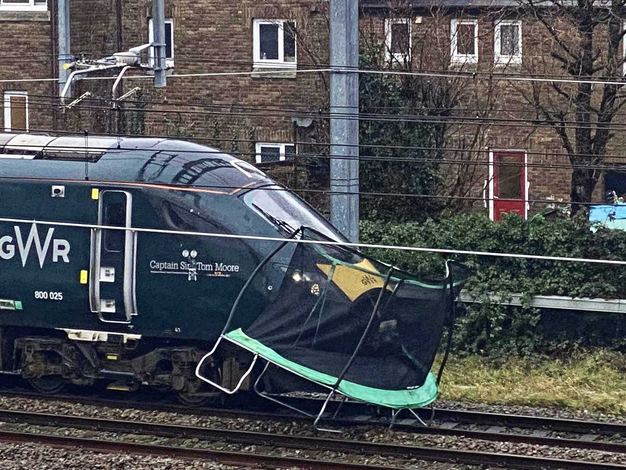 A Cardiff to London Great Western Railways (GWR) train, named after Captain Tom Moore, was stranded