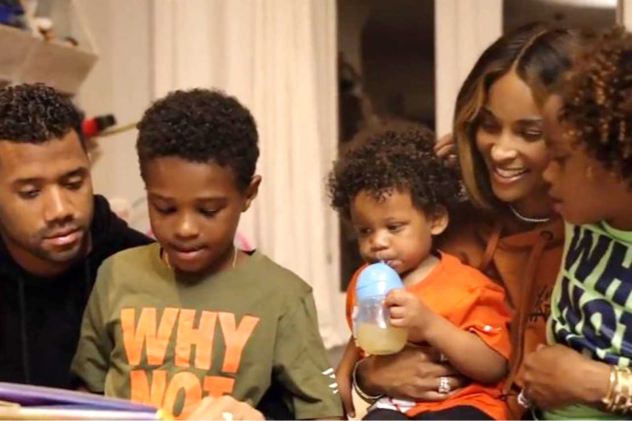 How many kids does Ciara have and are they all with her husband Russell Wilson?