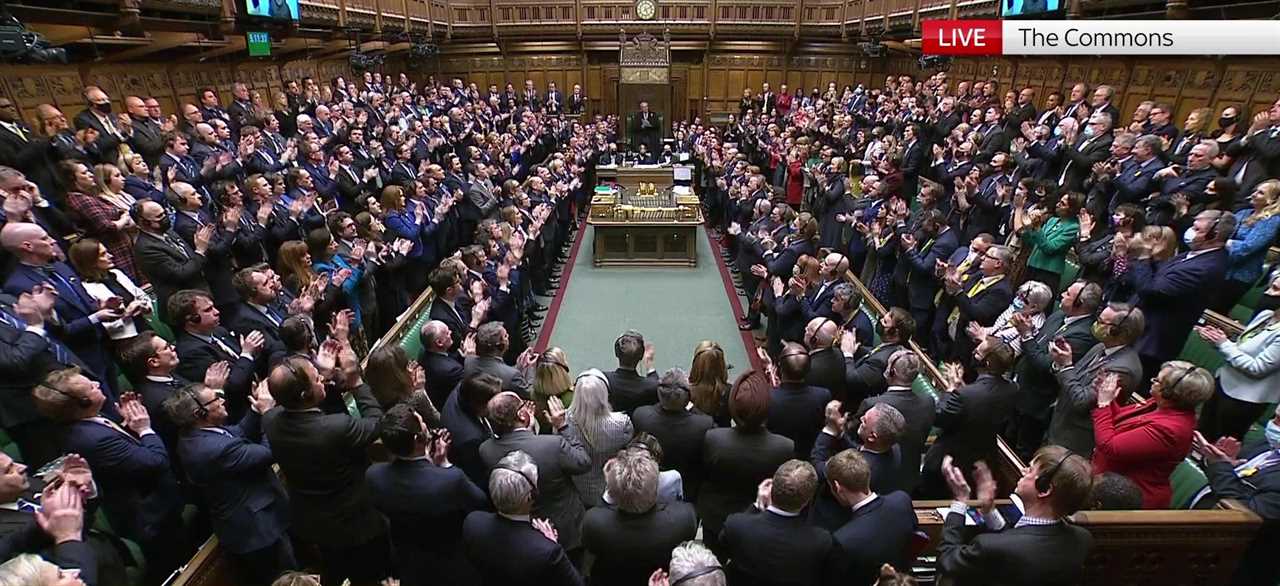 Emotional ovation as Ukraine’s Zelenskyy tells MPs ‘we will fight in the skies & on the streets’ in Churchillian speech