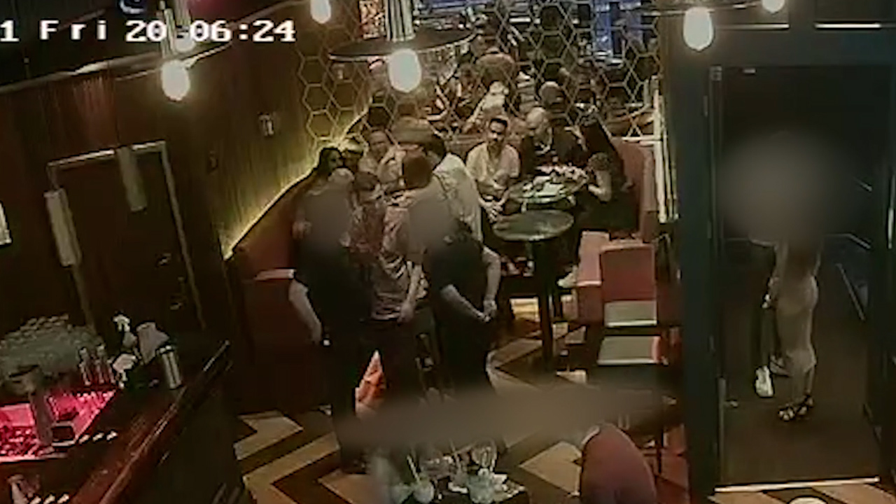 Shocking moment Met Police officer headbutts bar manager after being confronted for ‘breaking Covid rules’