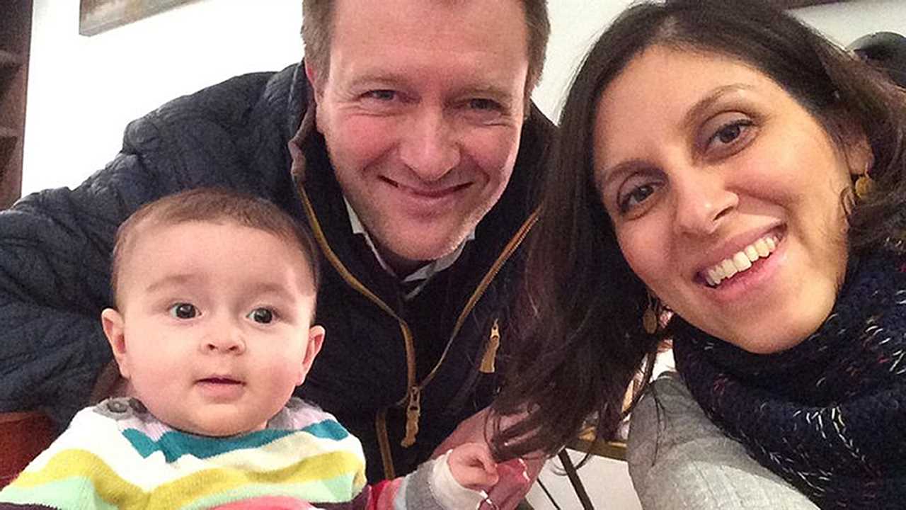  Nazanin Zaghari-Ratcliffe, right, with her husband Richard and daughter Gabriella