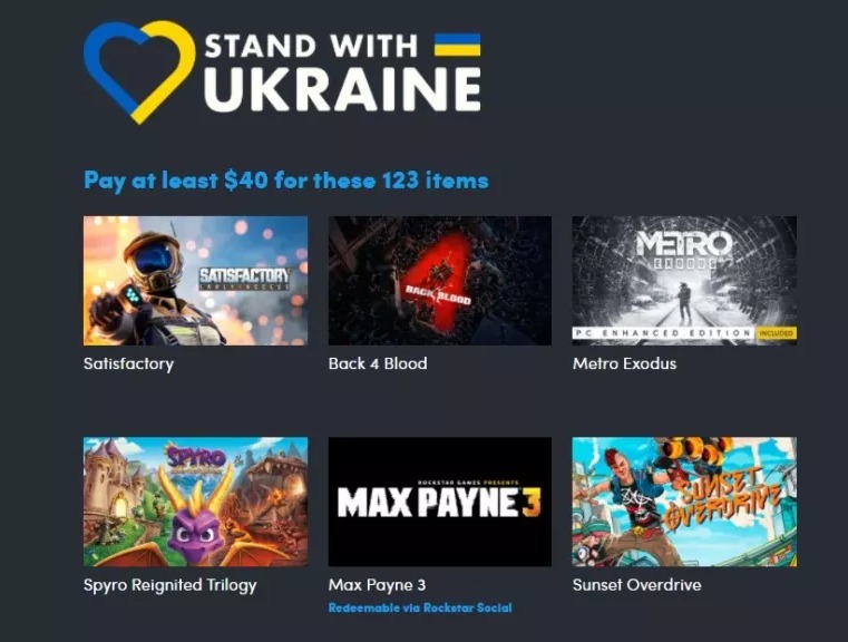 Incredible bundle nets you £2k worth of games – and proceeds go to Ukraine