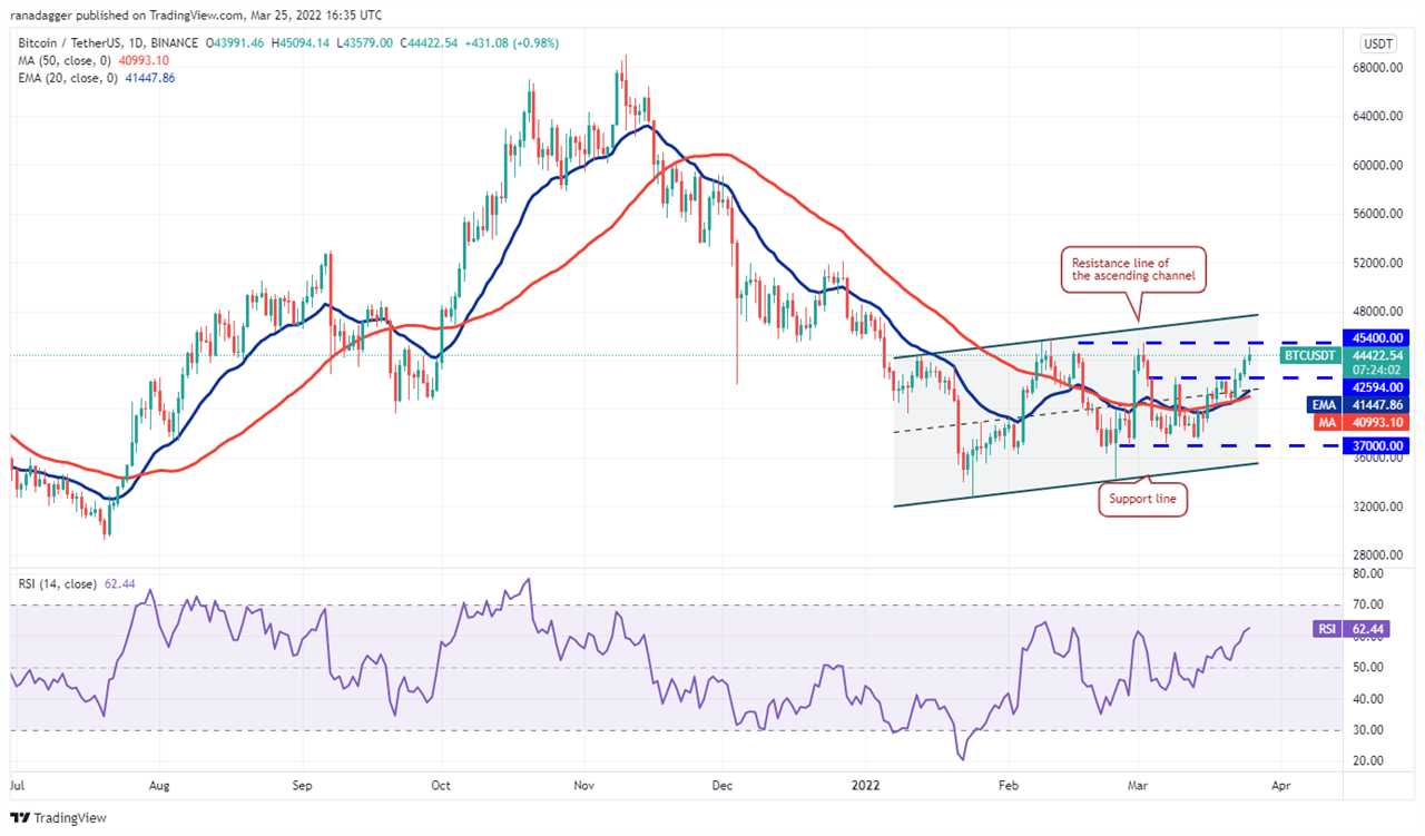 Price analysis 3/25: BTC, ETH, BNB, XRP, ADA, LUNA, SOL, AVAX, DOT, DOGE