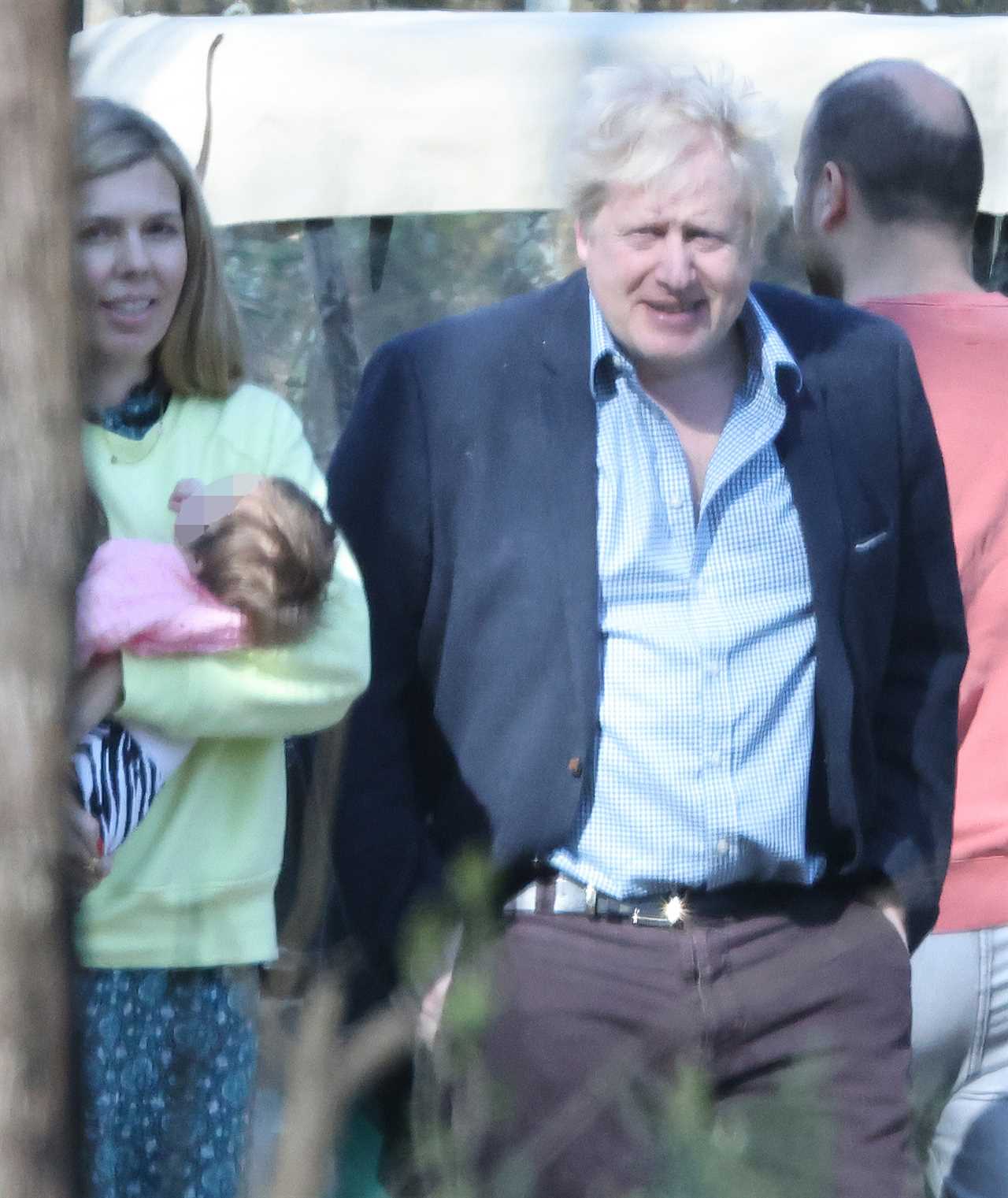 Boris Johnson and wife Carrie celebrate Mother’s Day at country retreat with baby Romy