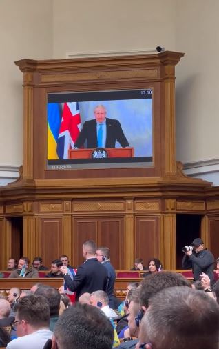 Moment Boris Johnson gets standing ovation as he hails Ukrainians  ‘masters of their fate’ in Parliament speech