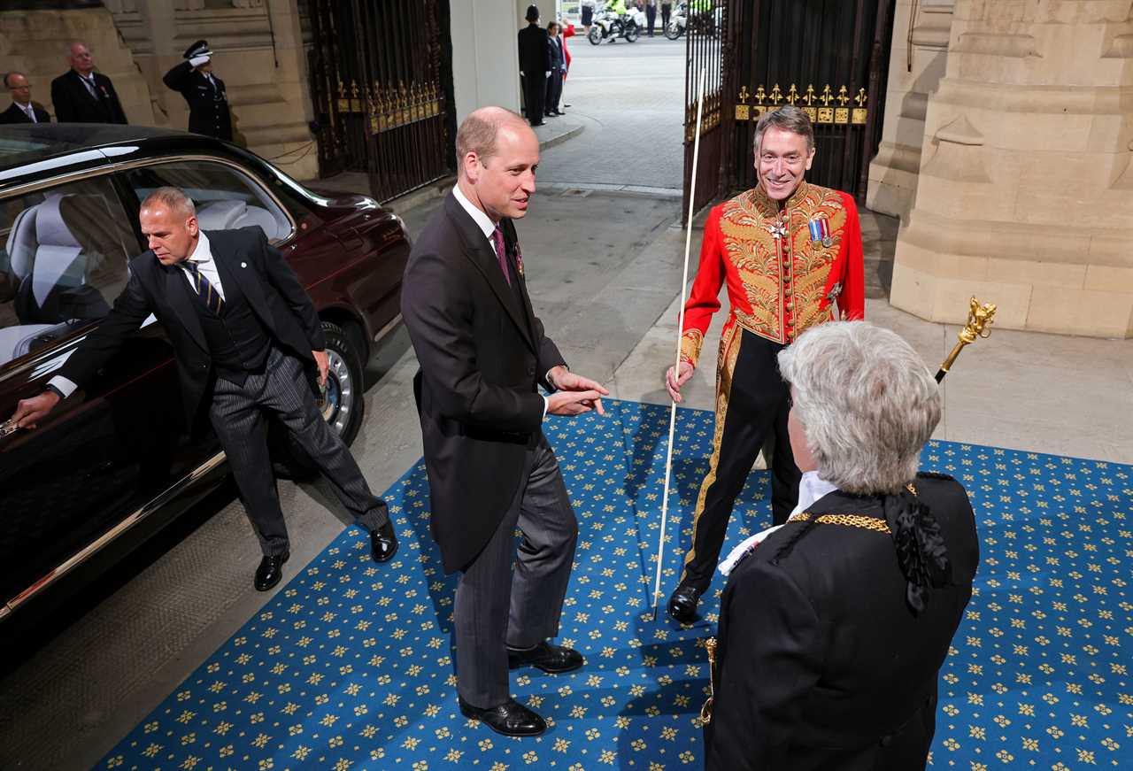 Prince William arriving in Parliament 