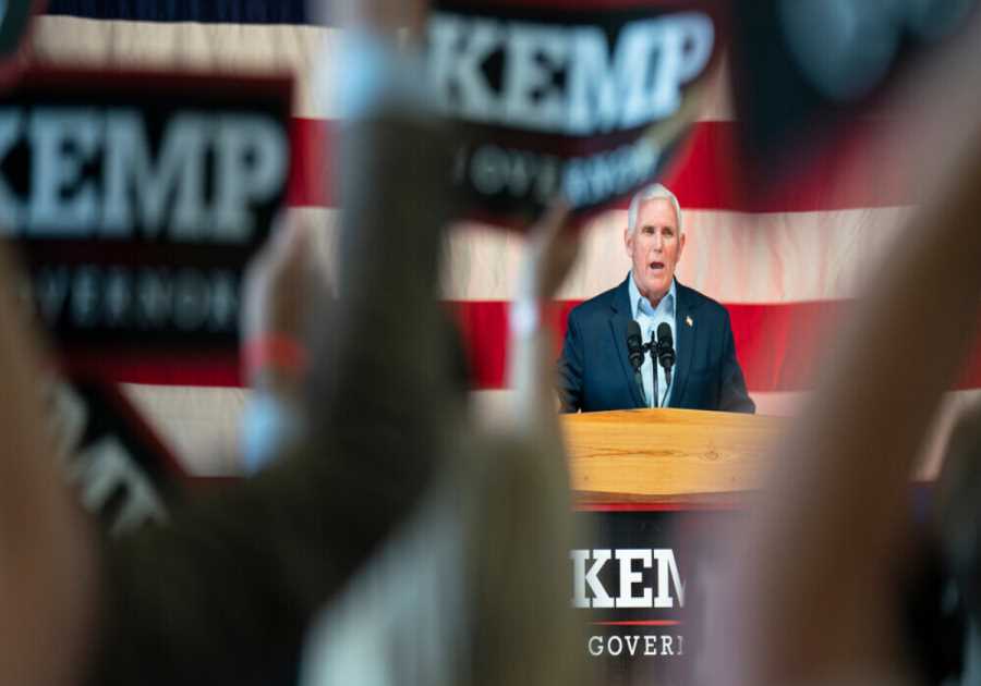 Pence rallies alongside Kemp on eve of Georgia’s G.O.P. primary for governor.