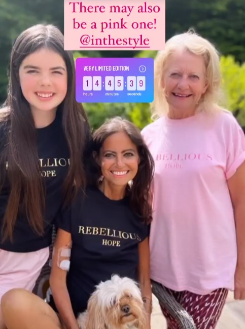 Deborah James reveals sneak peek of new Rebellious Hope T-shirts as fund hits £6.6million