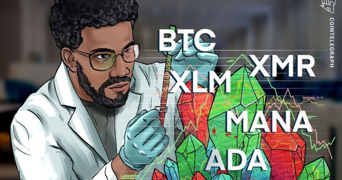 Top 5 cryptocurrencies to watch this week: BTC, ADA, XLM, XMR, MANA