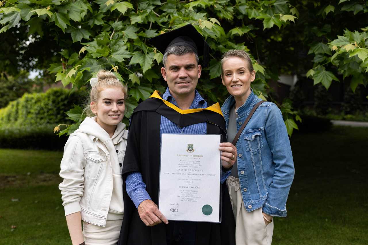 Irish boxing legend Bernard Dunne all smiles as he graduates with a Masters from University of Limerick