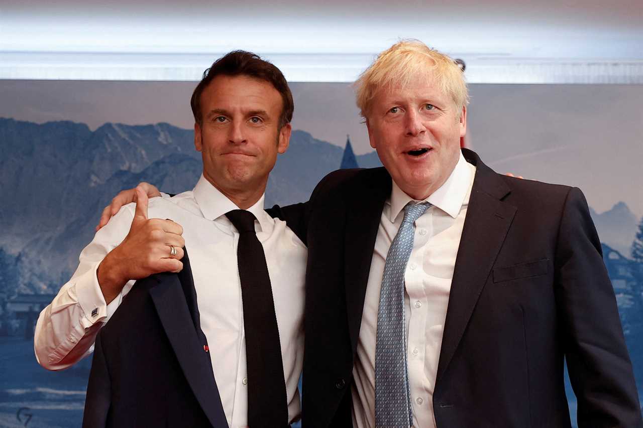 Boris Johnson’s bromance with Emmanuel Macron is back on with back-slapping display at the G7 but PM swerves Brexit row